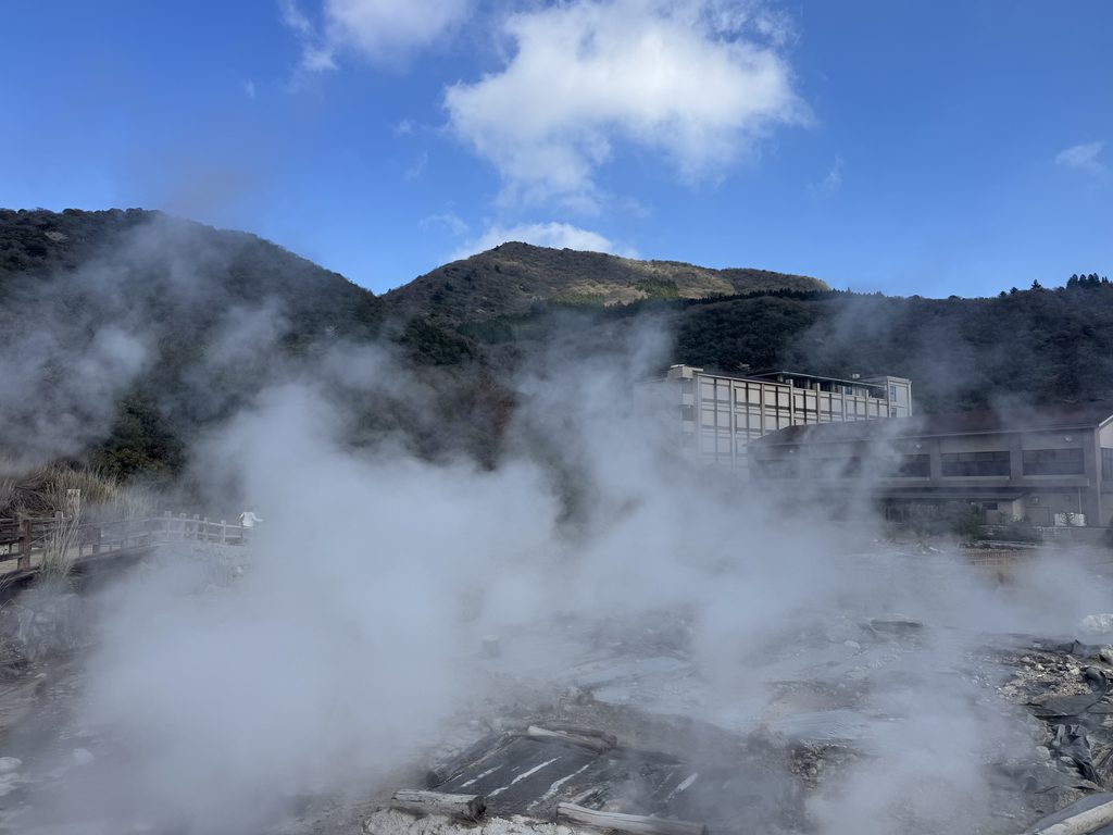 雲仙地獄の湯けむり