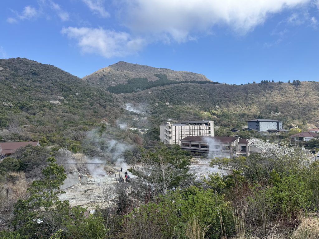 雲仙地獄を見下ろした景色